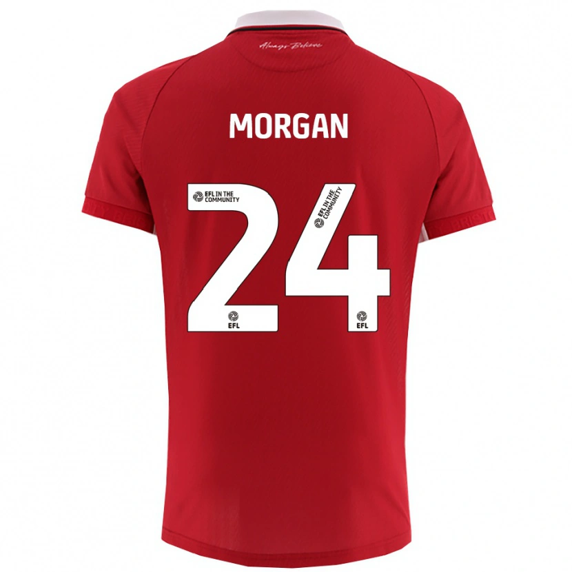 Danxen Herren Ffion Morgan #24 Rot Weiß Heimtrikot Trikot 2025/26 T-Shirt