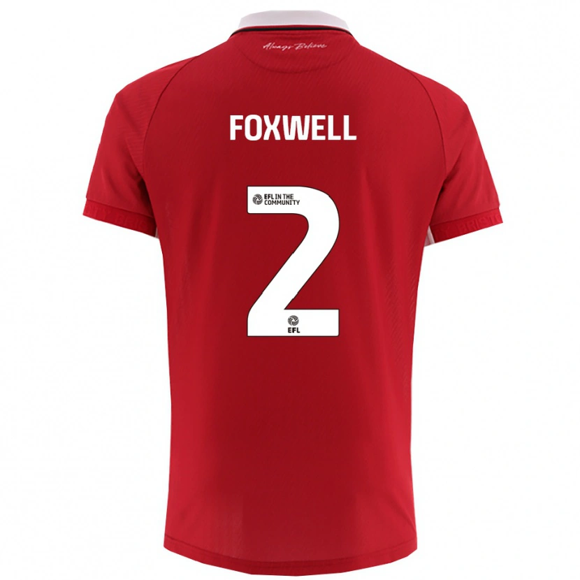 Danxen Herren Jaiden Foxwell #2 Rot Weiß Heimtrikot Trikot 2025/26 T-Shirt