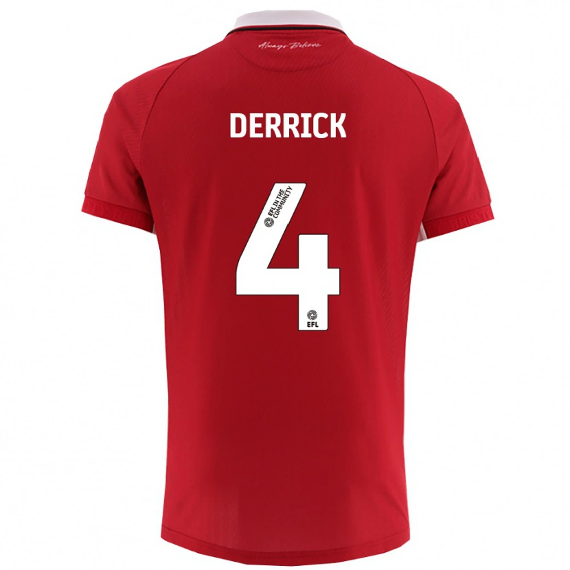 Danxen Herren Louie Derrick #4 Rot Weiß Heimtrikot Trikot 2025/26 T-Shirt