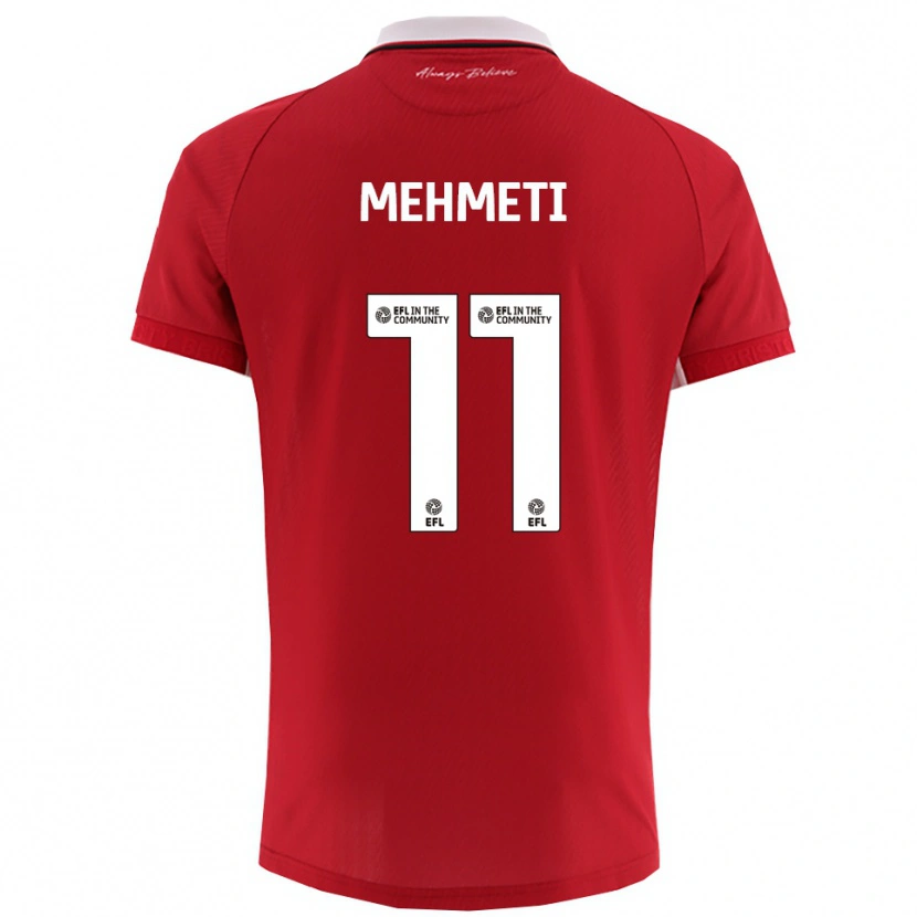 Danxen Herren Anis Mehmeti #11 Rot Weiß Heimtrikot Trikot 2025/26 T-Shirt