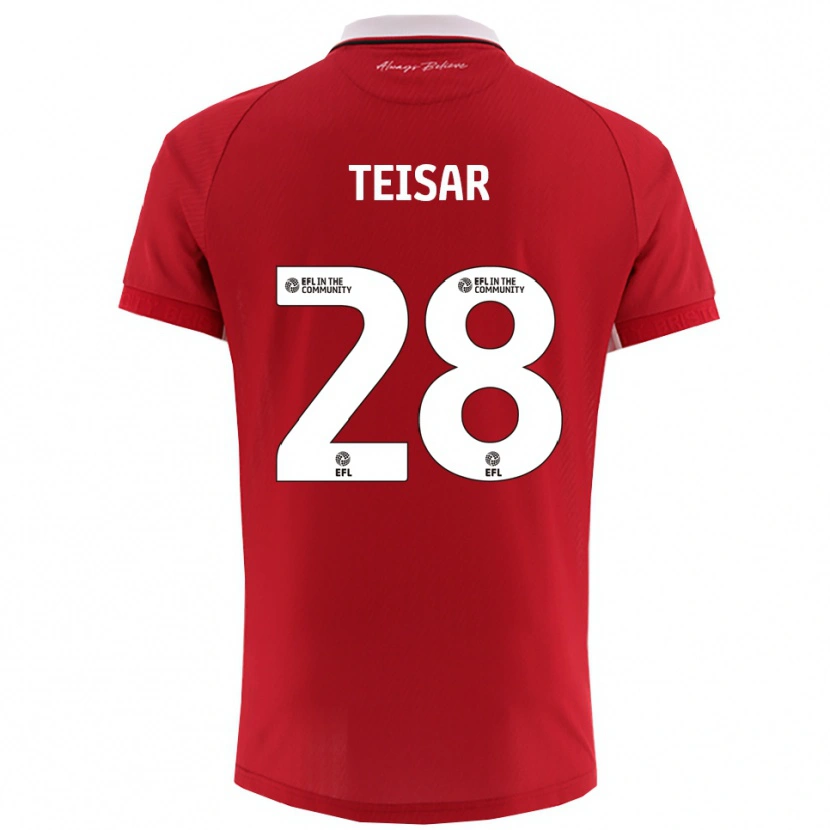 Danxen Herren Tianna Teisar #28 Rot Weiß Heimtrikot Trikot 2025/26 T-Shirt