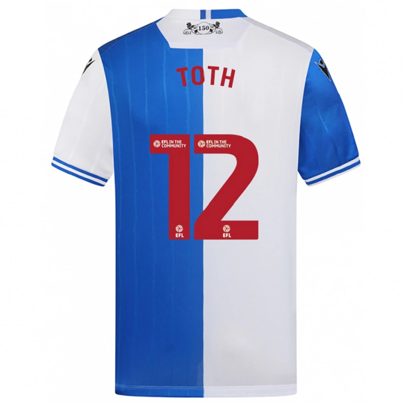 Danxen Herren Balázs Tóth #12 Blau Weiß Heimtrikot Trikot 2025/26 T-Shirt