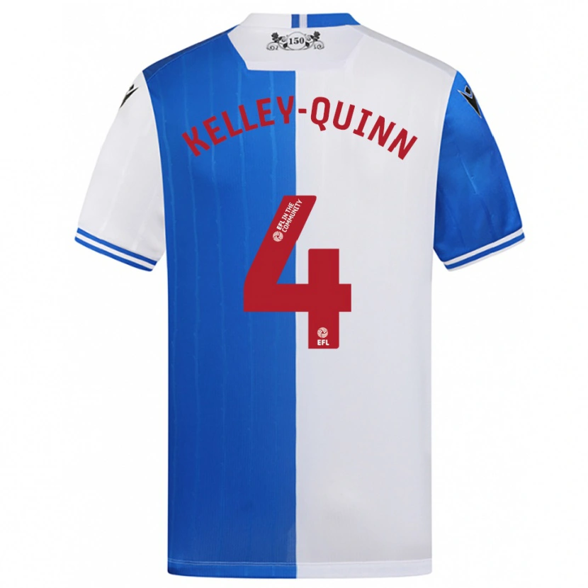 Danxen Herren Leon Kelley-Quinn #4 Blau Weiß Heimtrikot Trikot 2025/26 T-Shirt