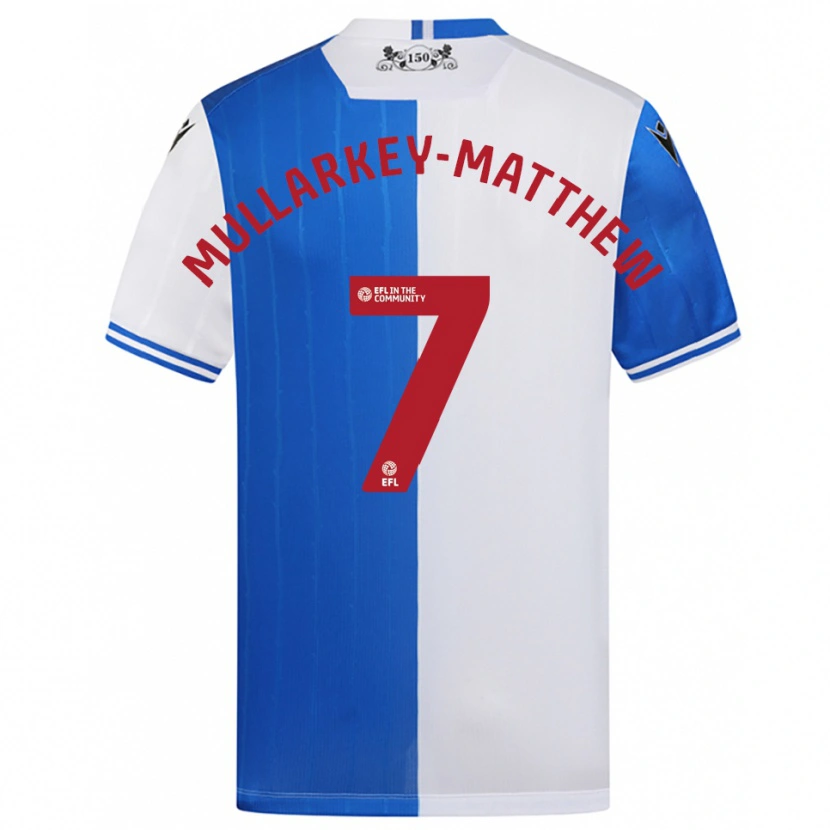 Danxen Herren Lorenze Mullarkey-Matthews #7 Blau Weiß Heimtrikot Trikot 2025/26 T-Shirt