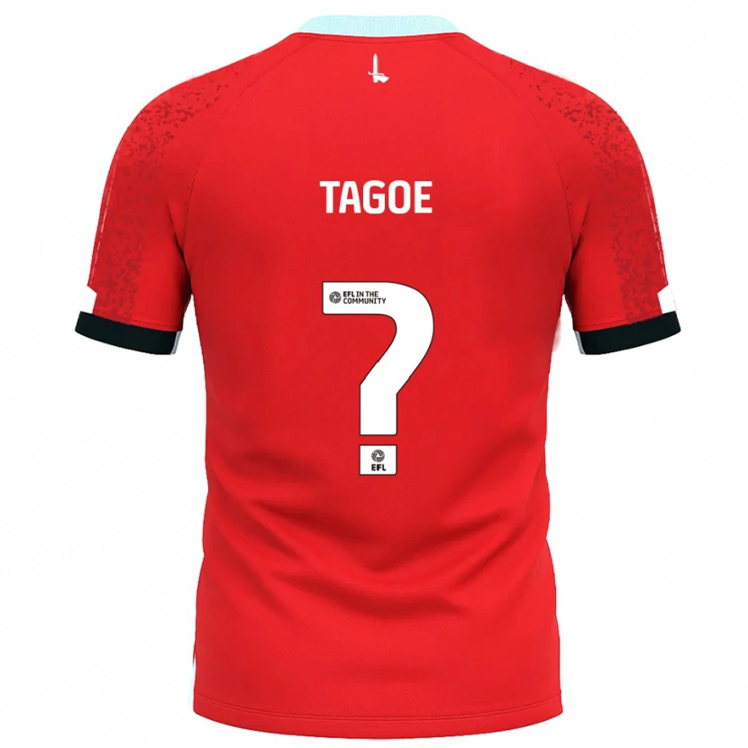 Danxen Herren Bradley Tagoe #0 Rot Weiß Heimtrikot Trikot 2025/26 T-Shirt