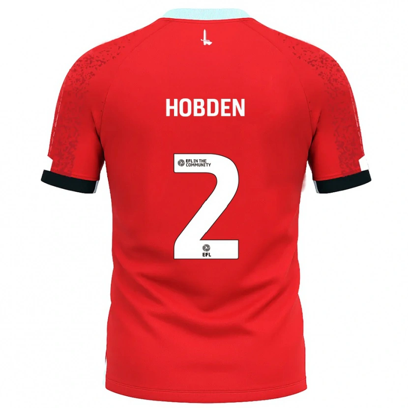 Danxen Herren Ollie Hobden #2 Rot Weiß Heimtrikot Trikot 2025/26 T-Shirt