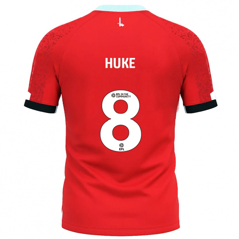 Danxen Herren Ryan Huke #8 Rot Weiß Heimtrikot Trikot 2025/26 T-Shirt