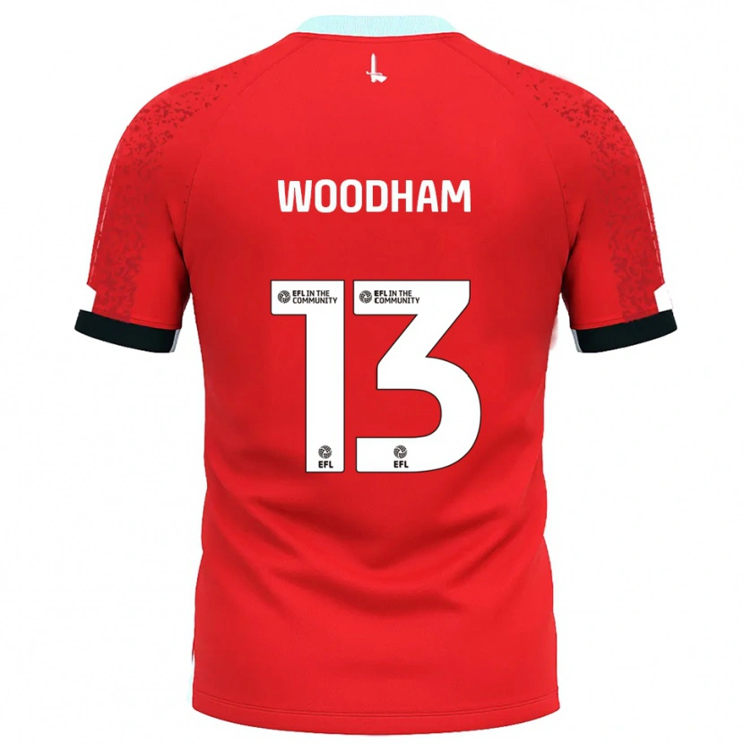 Danxen Herren Finley Woodham #13 Rot Weiß Heimtrikot Trikot 2025/26 T-Shirt