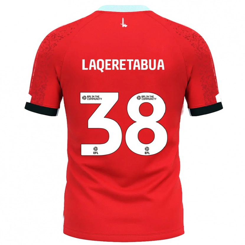 Danxen Herren Josh Laqeretabua #38 Rot Weiß Heimtrikot Trikot 2025/26 T-Shirt