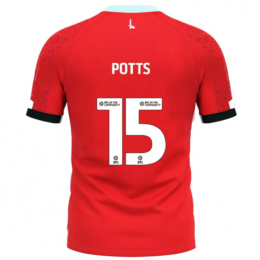 Danxen Herren Dan Potts #15 Rot Weiß Heimtrikot Trikot 2025/26 T-Shirt