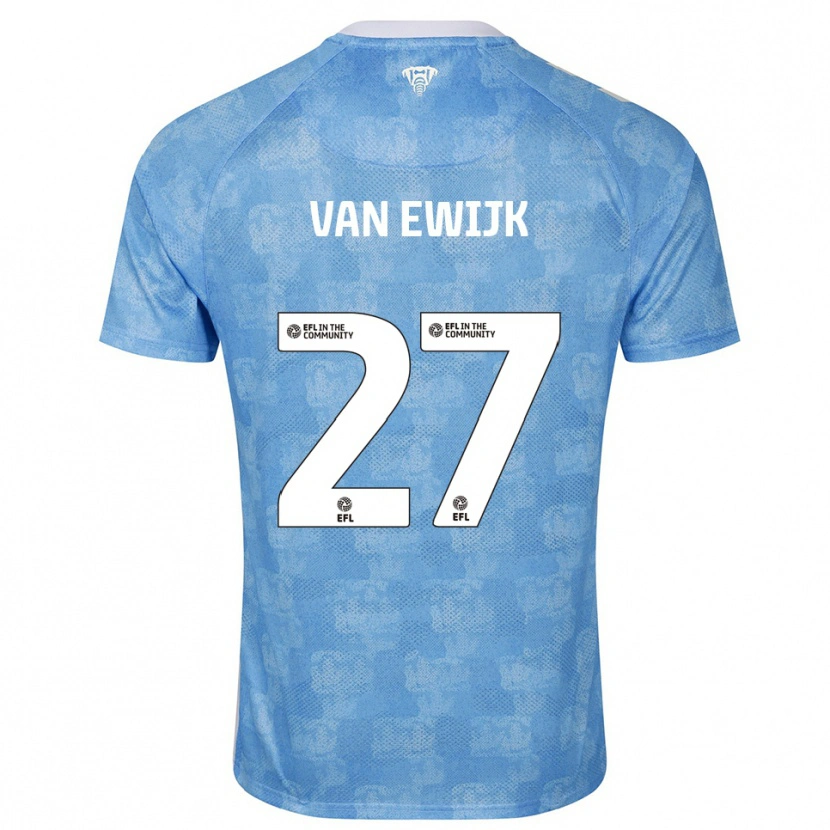 Danxen Herren Milan Van Ewijk #27 Himmelblau Weiß Heimtrikot Trikot 2025/26 T-Shirt
