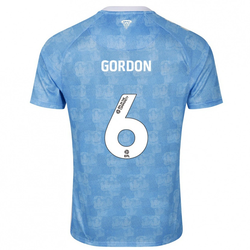 Danxen Herren Joshua Gordon #6 Himmelblau Weiß Heimtrikot Trikot 2025/26 T-Shirt