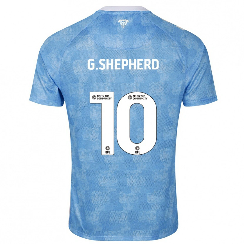 Danxen Herren George Shepherd #10 Himmelblau Weiß Heimtrikot Trikot 2025/26 T-Shirt