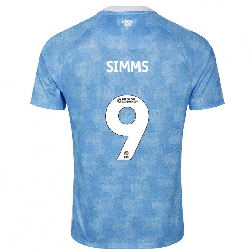 Danxen Herren Ellis Simms #9 Himmelblau Weiß Heimtrikot Trikot 2025/26 T-Shirt