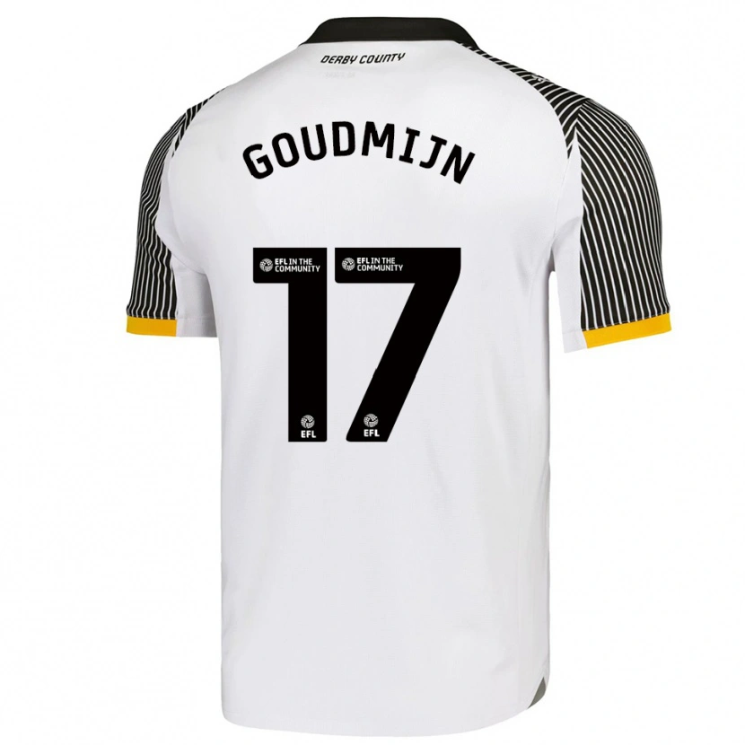 Danxen Herren Kenzo Goudmijn #17 Weiß Schwarz Heimtrikot Trikot 2025/26 T-Shirt