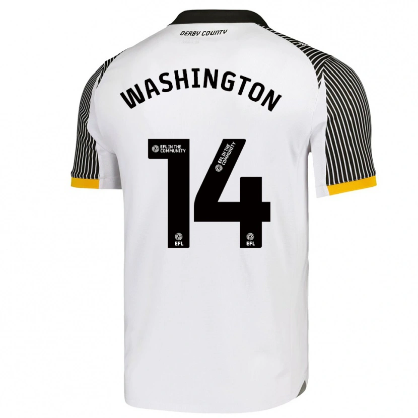 Danxen Herren Conor Washington #14 Weiß Schwarz Heimtrikot Trikot 2025/26 T-Shirt