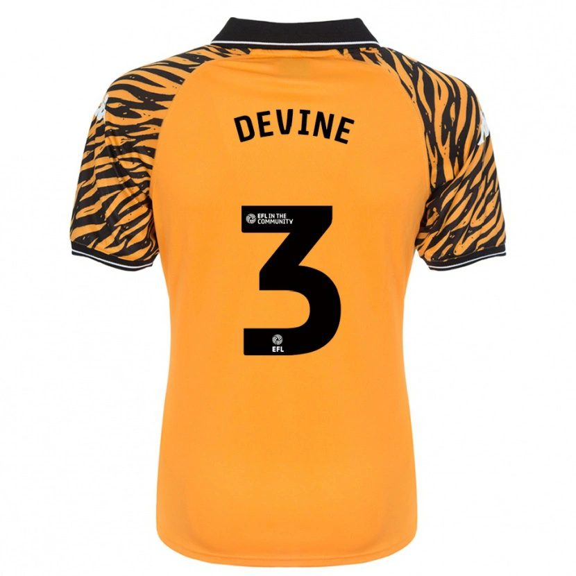 Danxen Herren Ed Devine #3 Orange Schwarz Heimtrikot Trikot 2025/26 T-Shirt