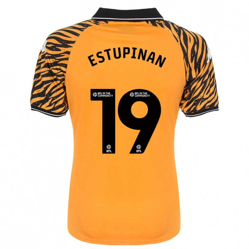 Danxen Herren Óscar Estupiñán #19 Orange Schwarz Heimtrikot Trikot 2025/26 T-Shirt