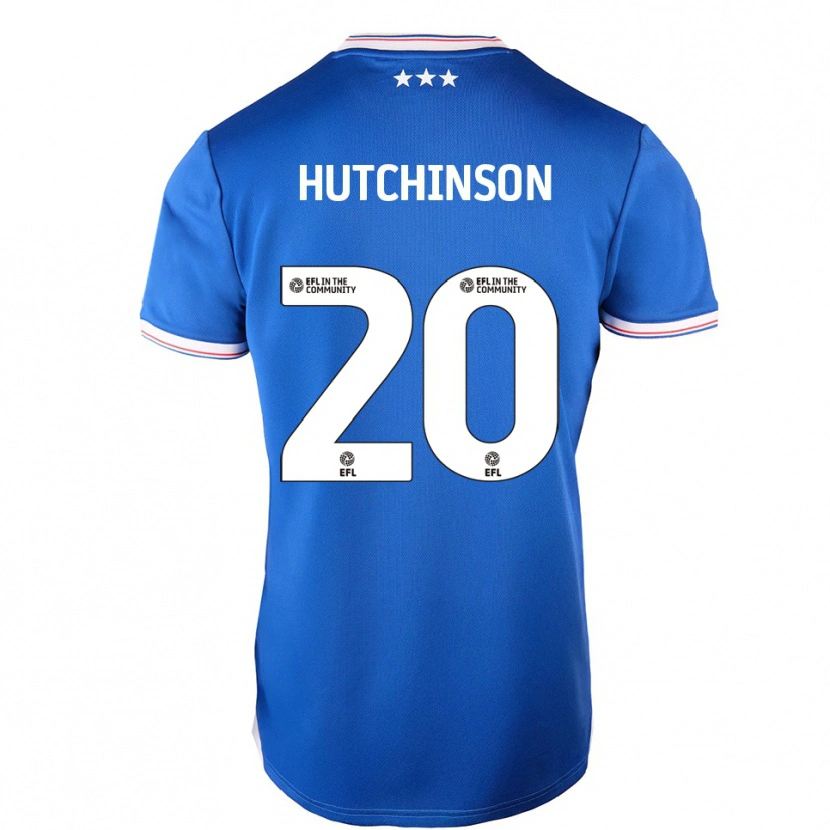Danxen Herren Omari Hutchinson #20 Blau Weiß Heimtrikot Trikot 2025/26 T-Shirt