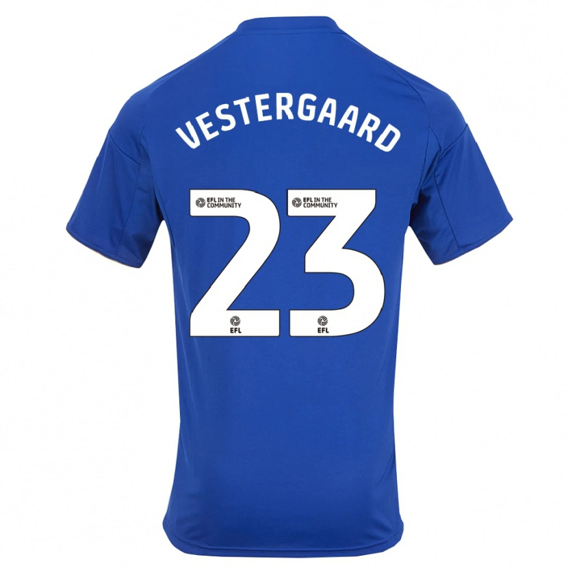 Danxen Herren Jannik Vestergaard #23 Blau Gold Heimtrikot Trikot 2025/26 T-Shirt