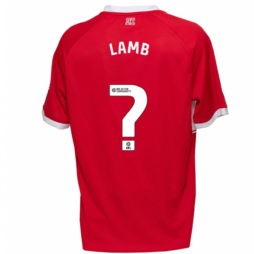 Danxen Herren Oliver Lamb #0 Rot Weiß Heimtrikot Trikot 2025/26 T-Shirt