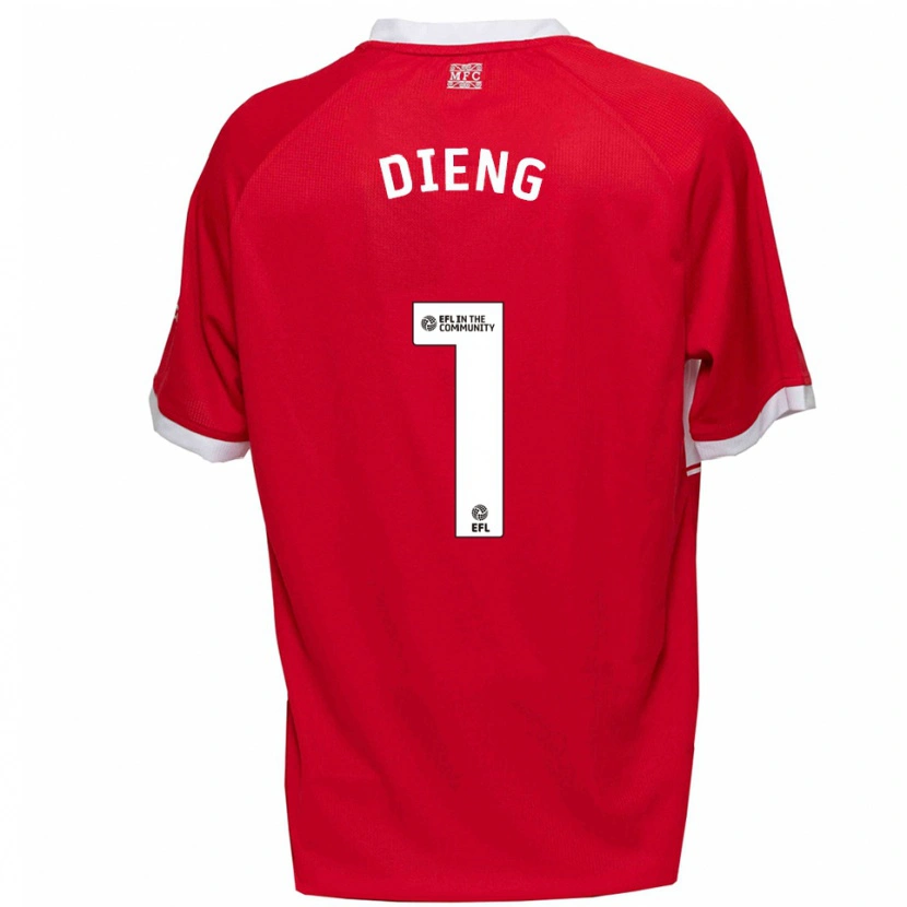 Danxen Herren Seny Dieng #1 Rot Weiß Heimtrikot Trikot 2025/26 T-Shirt