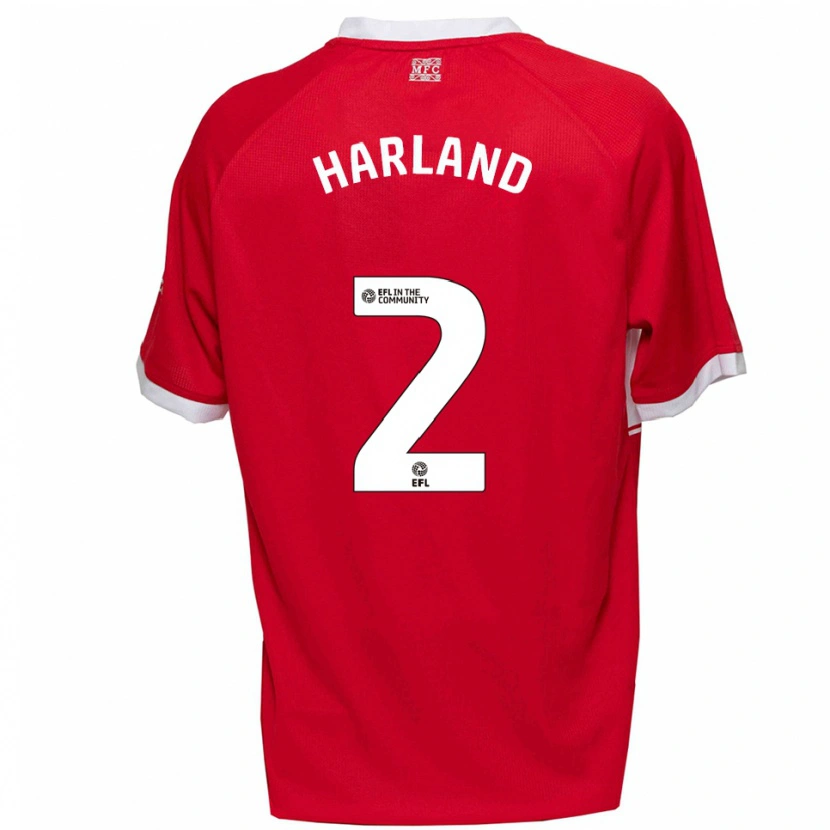 Danxen Herren Jane Harland #2 Rot Weiß Heimtrikot Trikot 2025/26 T-Shirt