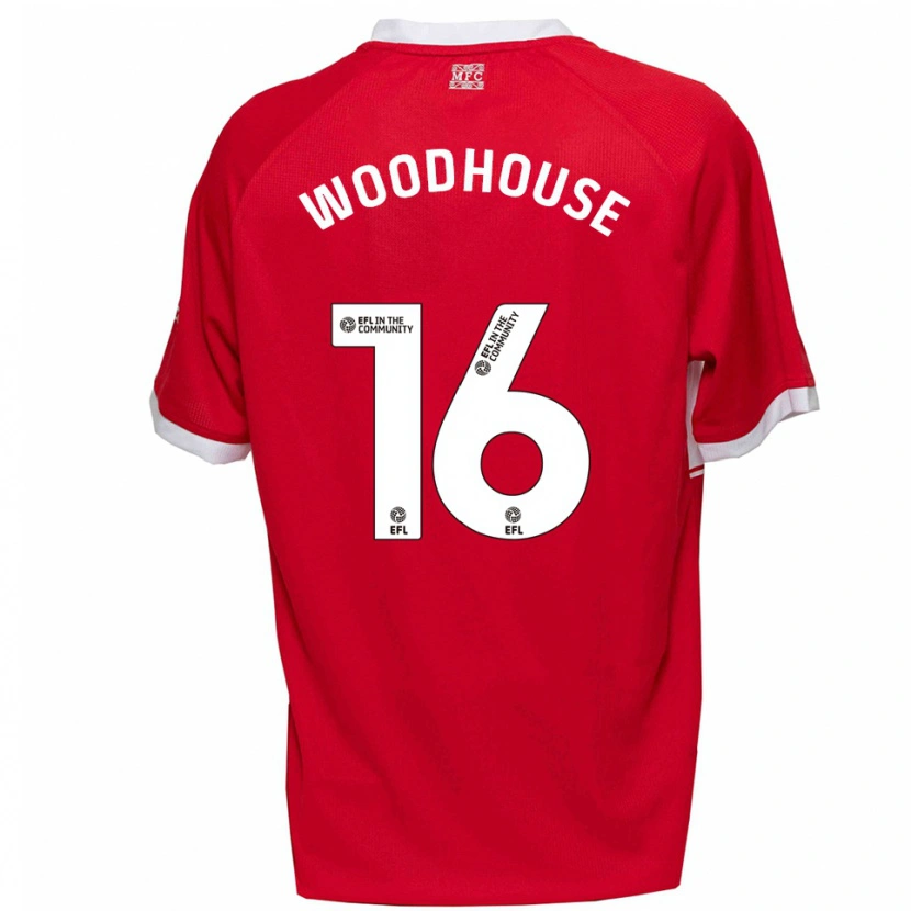 Danxen Herren Mccartney Woodhouse #16 Rot Weiß Heimtrikot Trikot 2025/26 T-Shirt