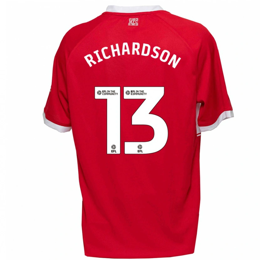 Danxen Herren Joseph Richardson #13 Rot Weiß Heimtrikot Trikot 2025/26 T-Shirt