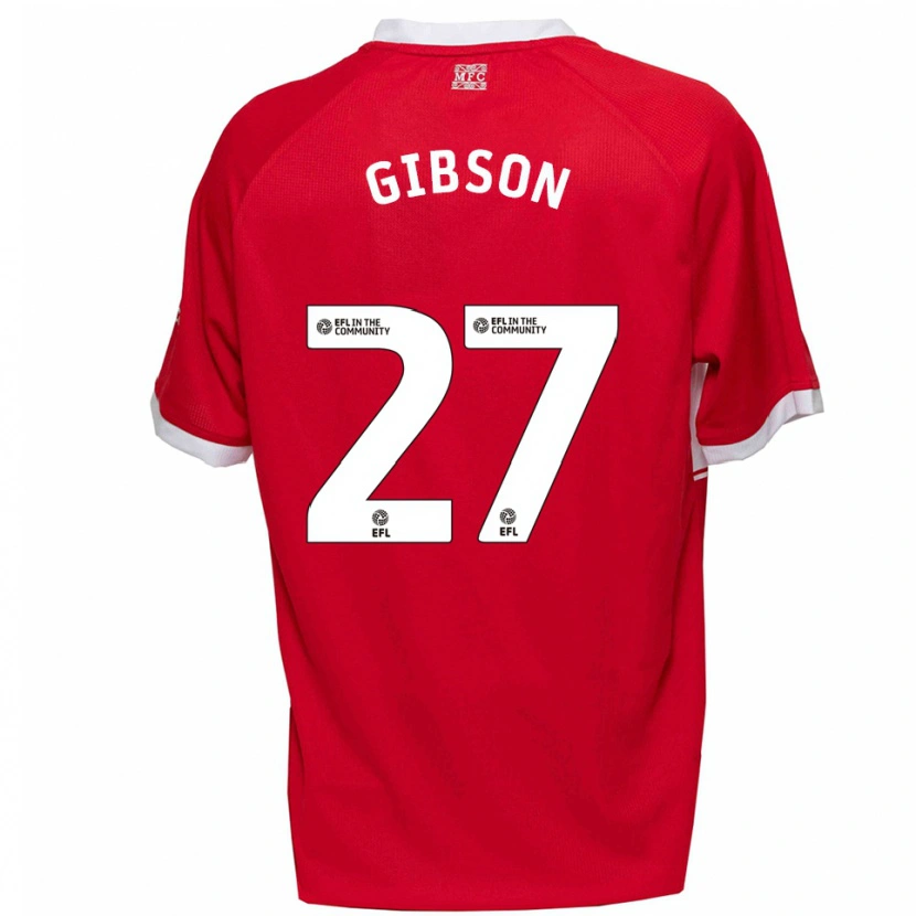 Danxen Herren Georgia Gibson #27 Rot Weiß Heimtrikot Trikot 2025/26 T-Shirt