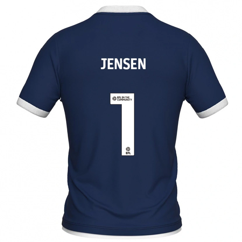 Danxen Herren Lukas Jensen #1 Marine Weiß Heimtrikot Trikot 2025/26 T-Shirt