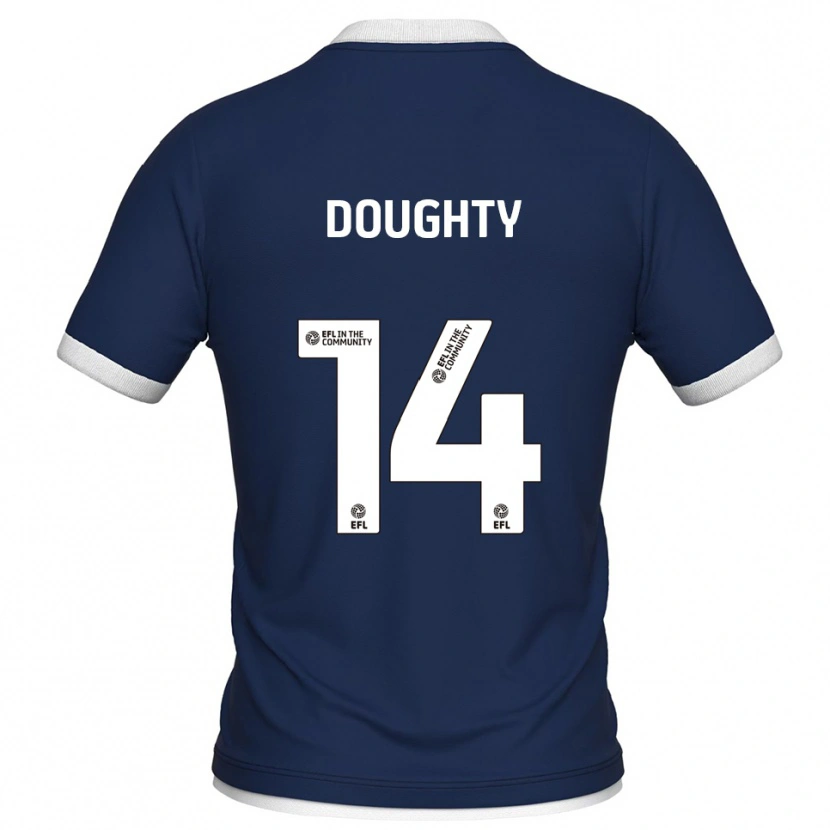 Danxen Herren Alfie Doughty #14 Marine Weiß Heimtrikot Trikot 2025/26 T-Shirt