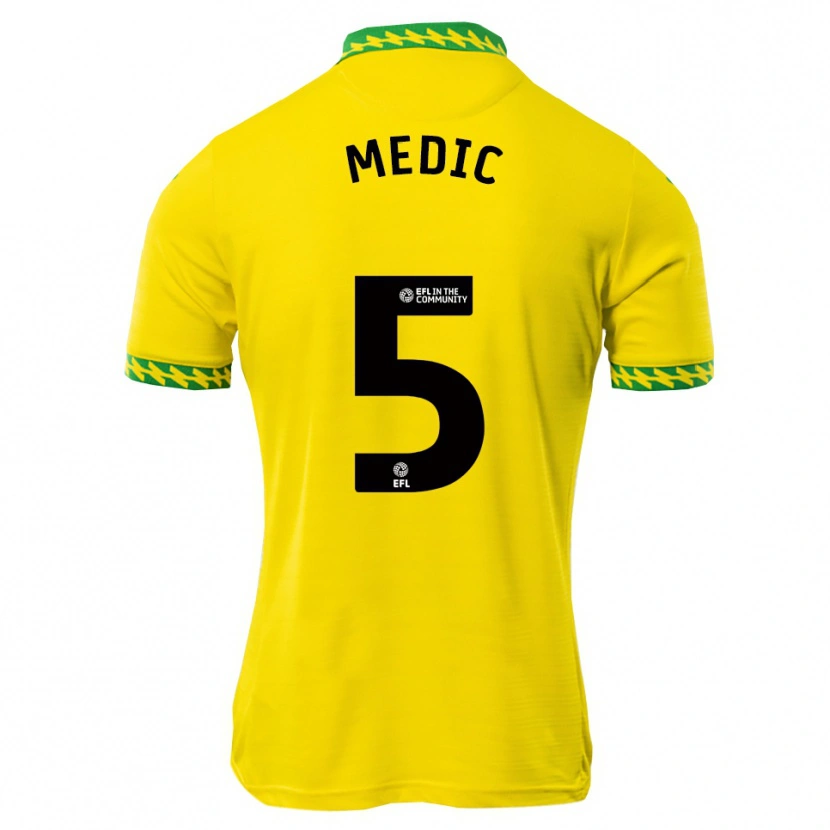 Danxen Herren Jakov Medic #5 Weiß Grün Heimtrikot Trikot 2025/26 T-Shirt