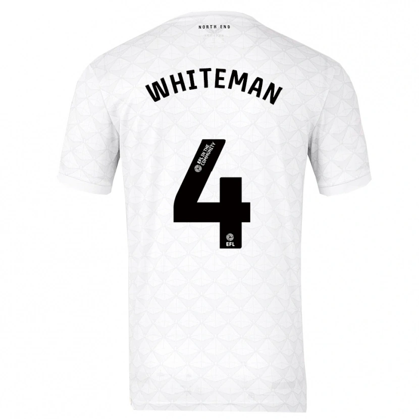 Danxen Herren Ben Whiteman #4 Weiß Rot Heimtrikot Trikot 2025/26 T-Shirt