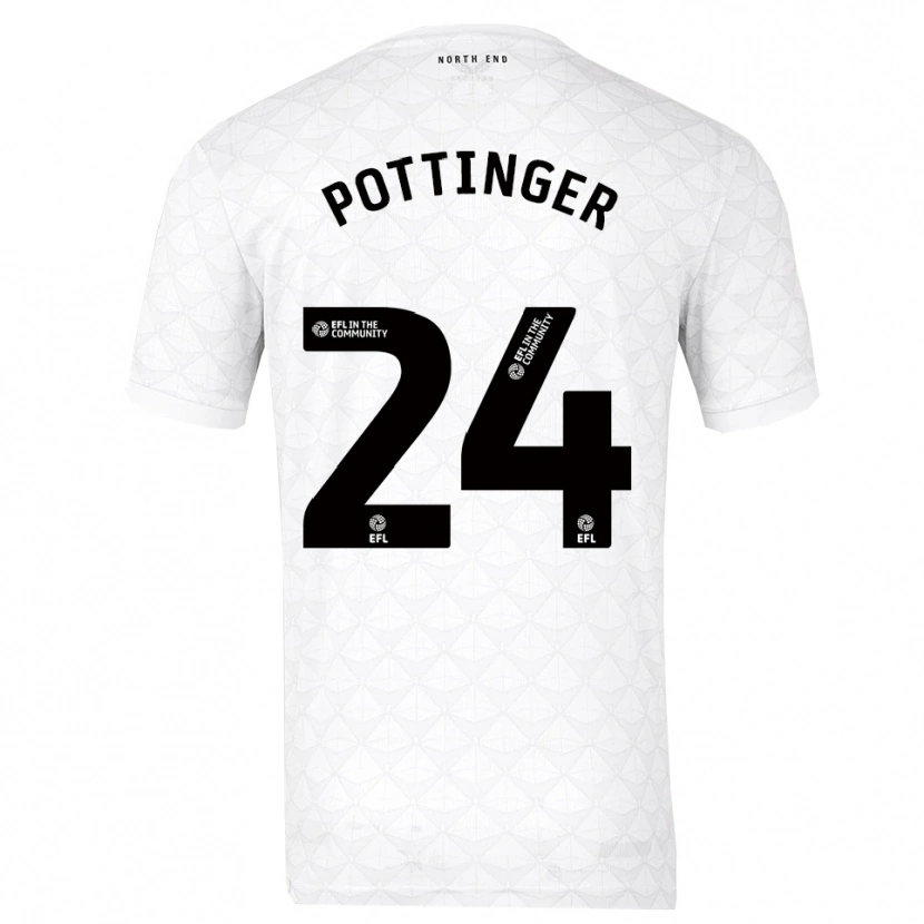 Danxen Herren Kaya Pottinger #24 Weiß Rot Heimtrikot Trikot 2025/26 T-Shirt