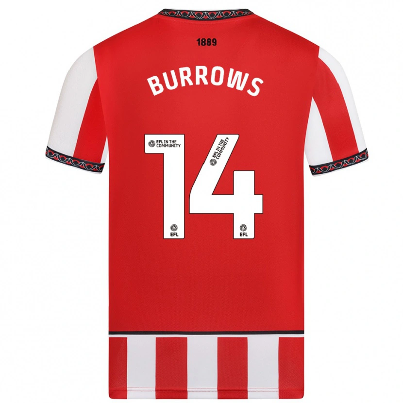Danxen Herren Harrison Burrows #14 Rot Weiß Heimtrikot Trikot 2025/26 T-Shirt