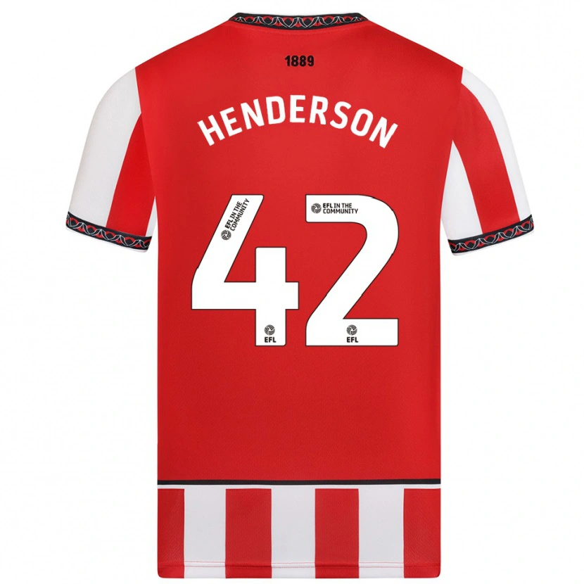 Danxen Herren Peyton Henderson #42 Rot Weiß Heimtrikot Trikot 2025/26 T-Shirt