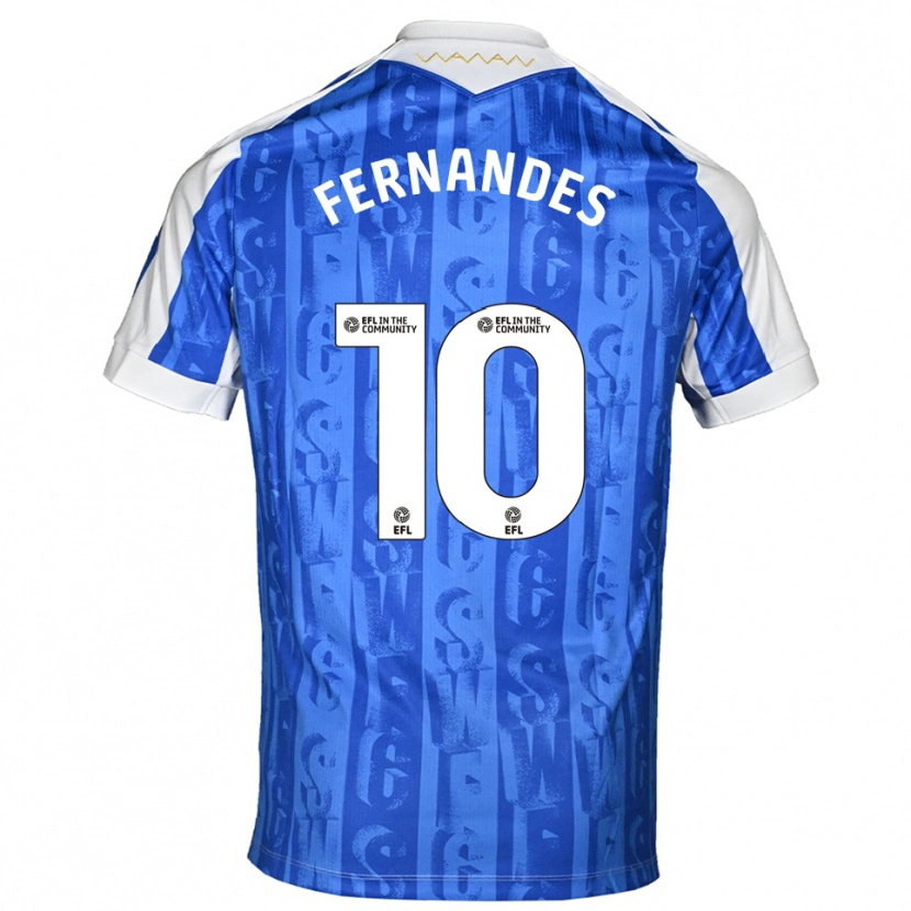 Danxen Herren Bruno Fernandes #10 Blau Weiß Heimtrikot Trikot 2025/26 T-Shirt