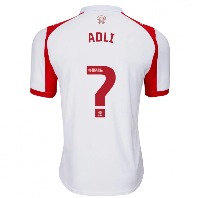 Danxen Herren Mohamed Adli #0 Weiß Rot Heimtrikot Trikot 2025/26 T-Shirt
