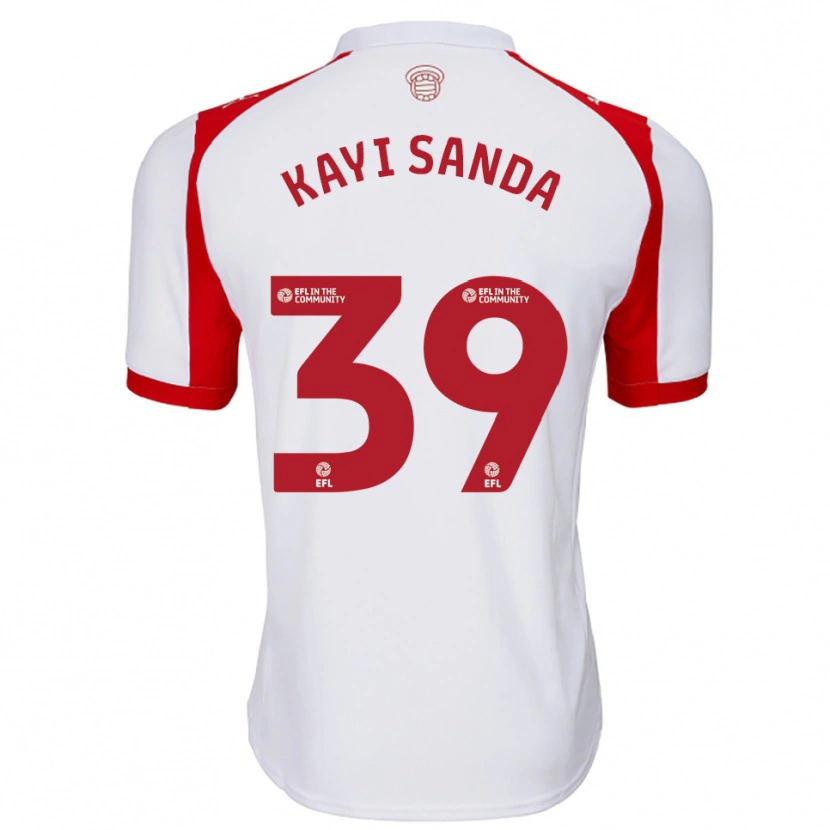 Danxen Herren Joachim Kayi Sanda #39 Weiß Rot Heimtrikot Trikot 2025/26 T-Shirt