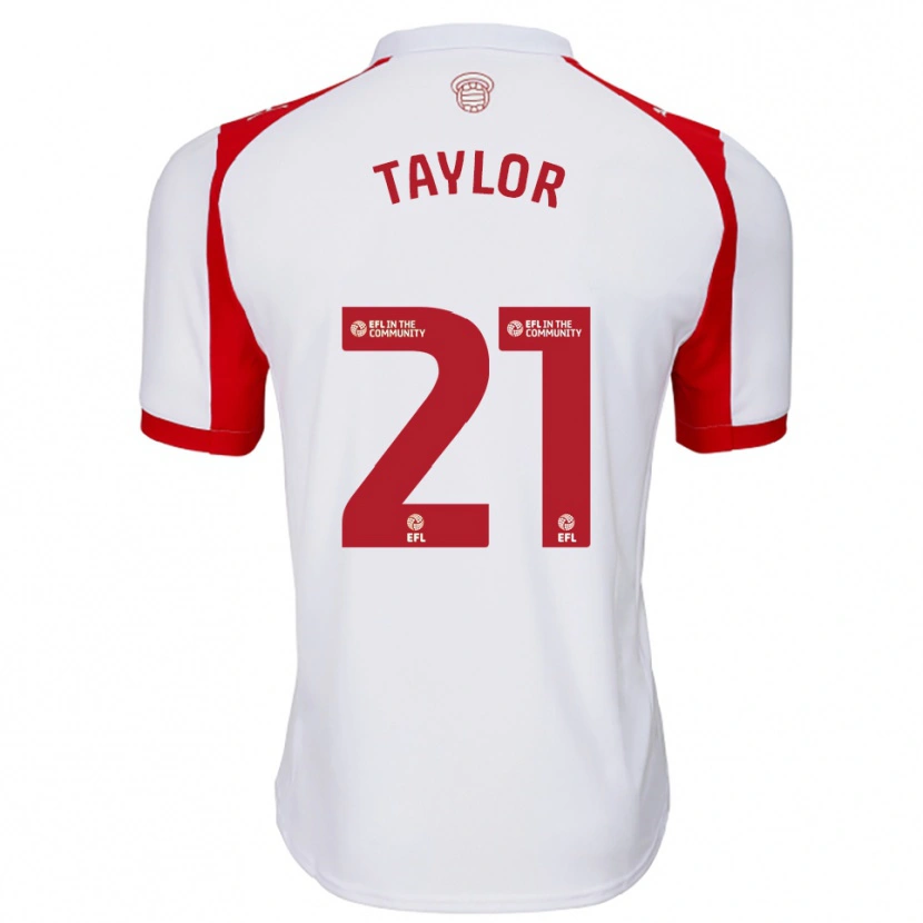 Danxen Herren Charlie Taylor #21 Weiß Rot Heimtrikot Trikot 2025/26 T-Shirt