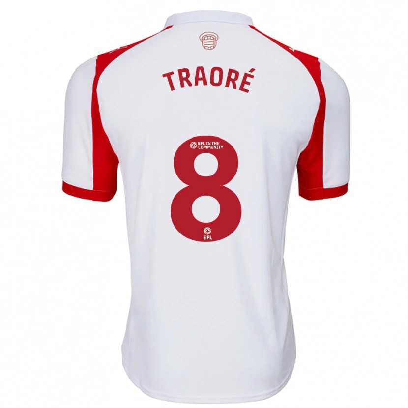 Danxen Herren Daouda Traoré #8 Weiß Rot Heimtrikot Trikot 2025/26 T-Shirt