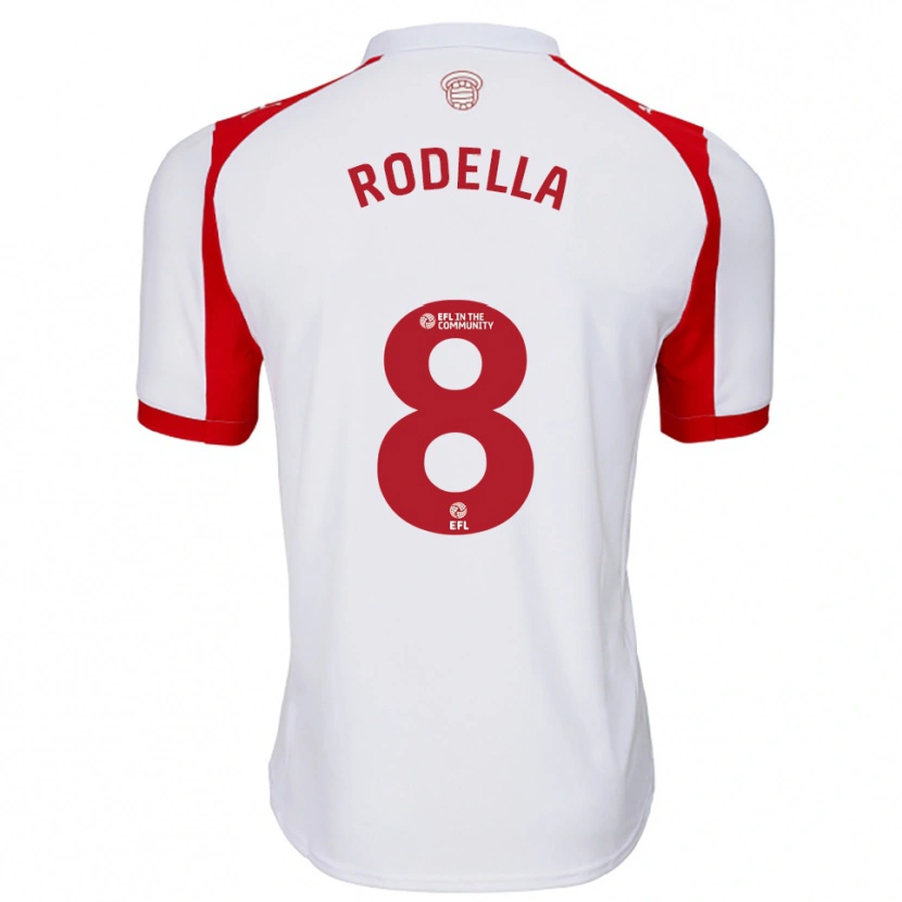 Danxen Herren Leo Rodella #8 Weiß Rot Heimtrikot Trikot 2025/26 T-Shirt