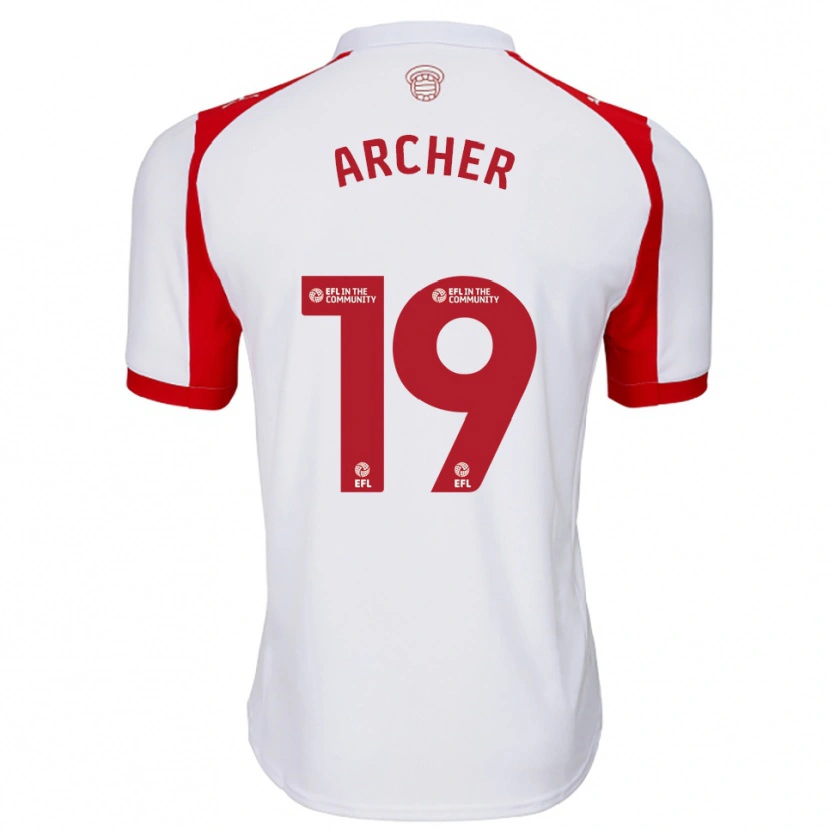 Danxen Herren Cameron Archer #19 Weiß Rot Heimtrikot Trikot 2025/26 T-Shirt