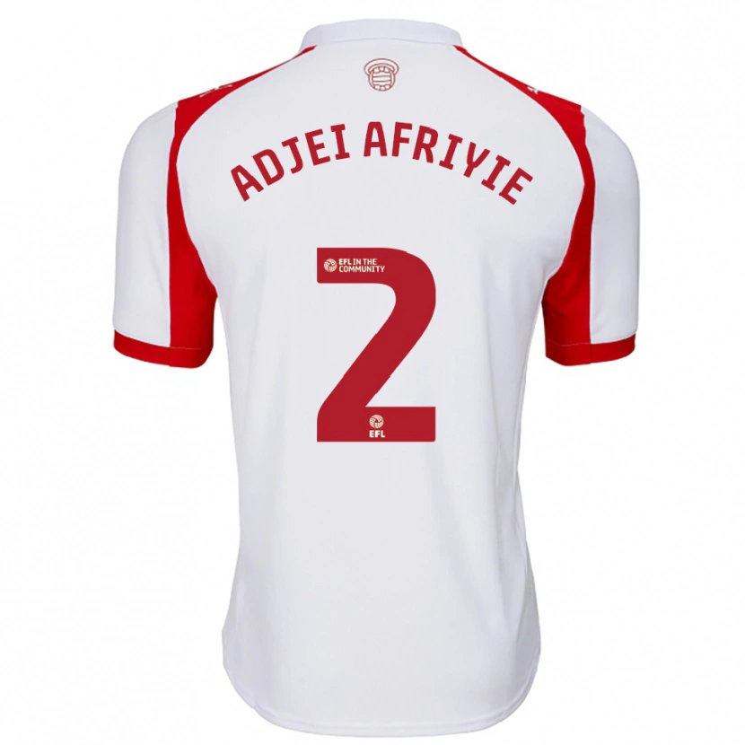 Danxen Herren Hansel Adjei-Afriyie #2 Weiß Rot Heimtrikot Trikot 2025/26 T-Shirt