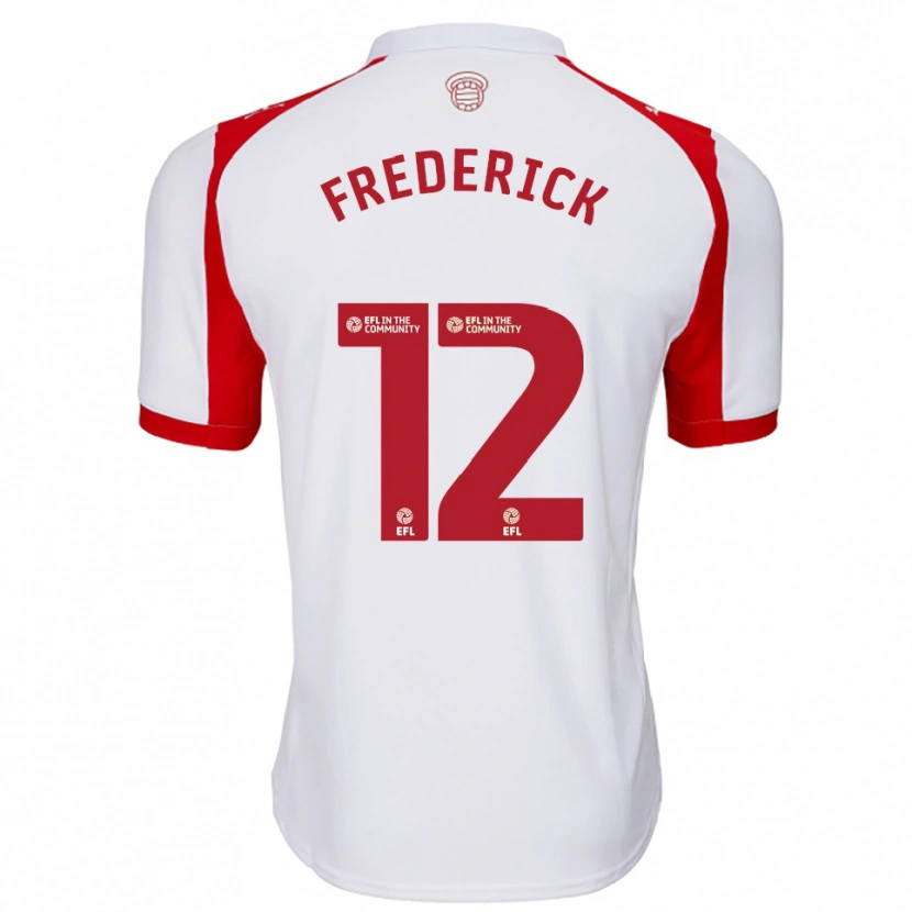 Danxen Herren Cameron Frederick #12 Weiß Rot Heimtrikot Trikot 2025/26 T-Shirt