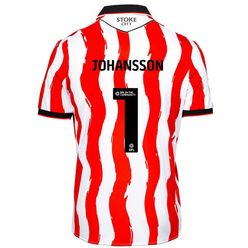 Danxen Herren Viktor Johansson #1 Weiß Rot Heimtrikot Trikot 2025/26 T-Shirt