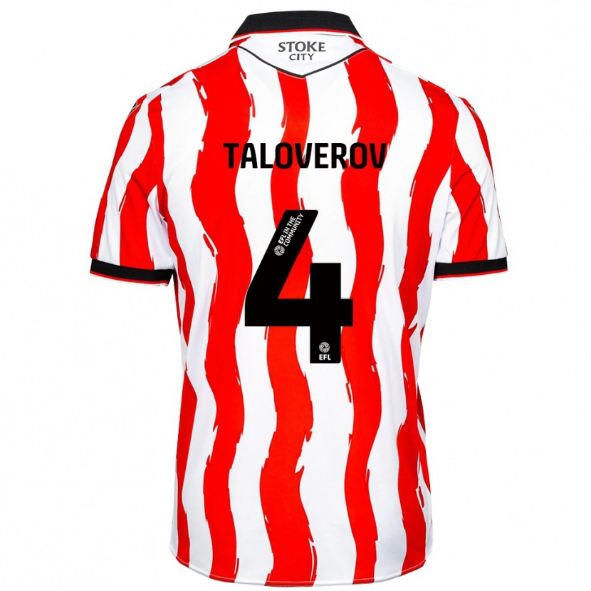 Danxen Herren Maksym Taloverov #4 Weiß Rot Heimtrikot Trikot 2025/26 T-Shirt