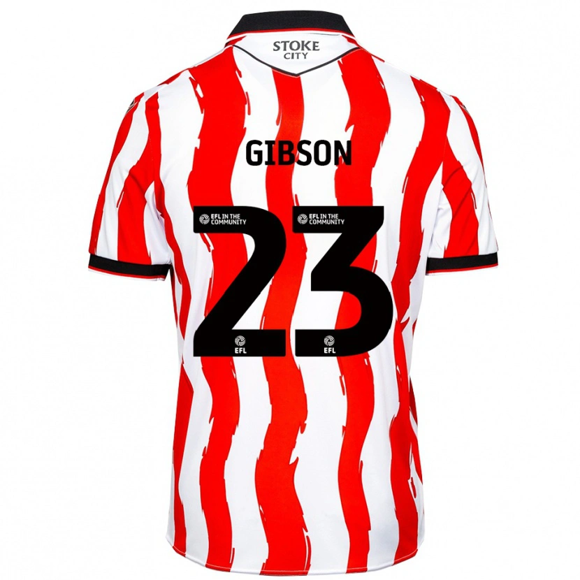 Danxen Herren Ben Gibson #23 Weiß Rot Heimtrikot Trikot 2025/26 T-Shirt