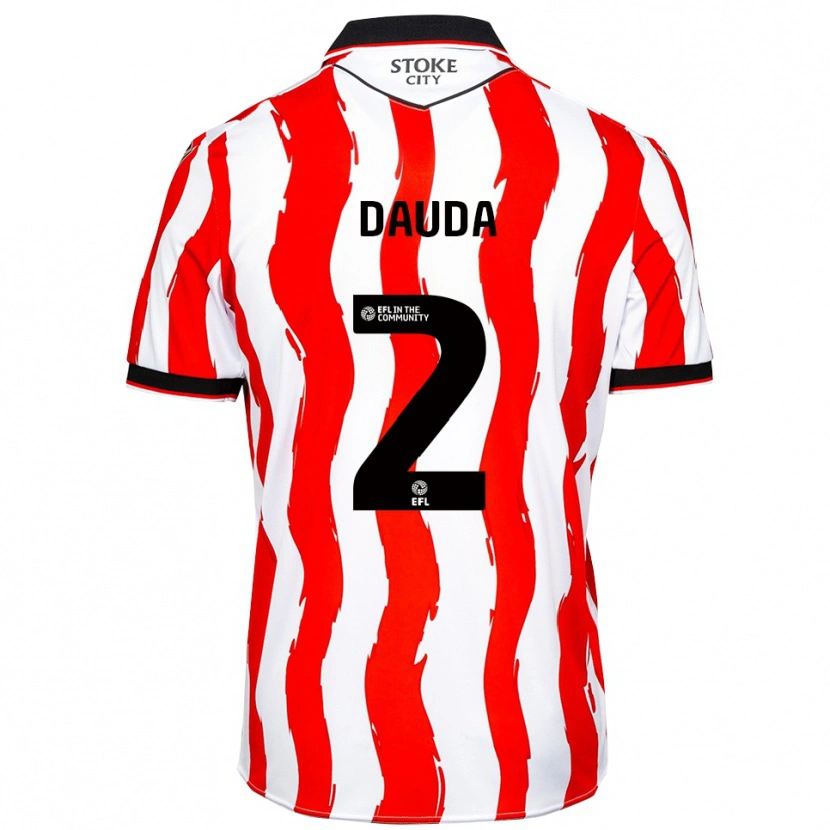 Danxen Herren Anas Dauda #2 Weiß Rot Heimtrikot Trikot 2025/26 T-Shirt